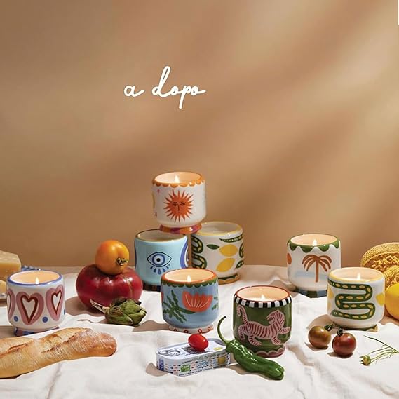 🕯️✨ Hand-Painted Ceramic Scented Candle – Cozy Aroma & Style 🌿🌸